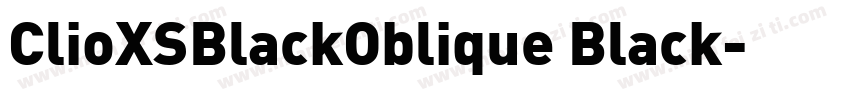 ClioXSBlackOblique Black字体转换